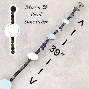 Mirror & Beads Suncatcher Garden Mobile Patio Gazebo Decor